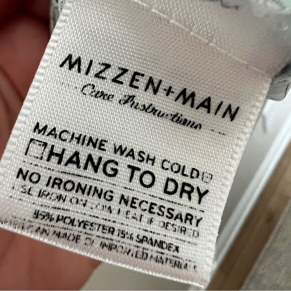 Mizzen + Main Performance Button Down Dress Shirt Men’s Size L Green Trim Fit - Picture 5 of 5